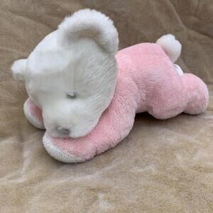 Sleepytime Napping Plush Bear Pink Sleepers 9"Stuffed Animal Toy Baby Rattle​​​